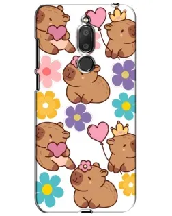 Чохол для Meizu M6T (Meilan 6T) з картинкою «Квітковий паттерн капібар»