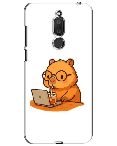 Чехол для Meizu M6T (Meilan 6T) с картинкой «Капибара с ноутбуком»