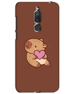 Чохол для Meizu M6T (Meilan 6T) з картинкою «Капібара з серцем»