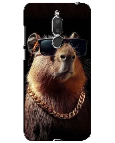 Чехол для Meizu M6T (Meilan 6T) с картинкой «Капибара золотая цепь»
