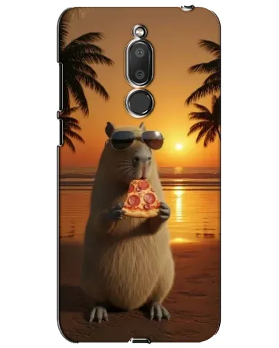Чехол для Meizu M6T (Meilan 6T) с картинкой «Капибара с пиццей»