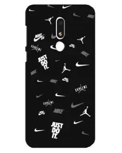Чохол для Meizu M8 Lite з картинкою «Nike Black Pattern»