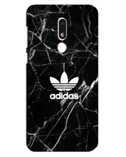 Чехол для Meizu M8 Lite с картинкой «Белый мрамор Adidas»