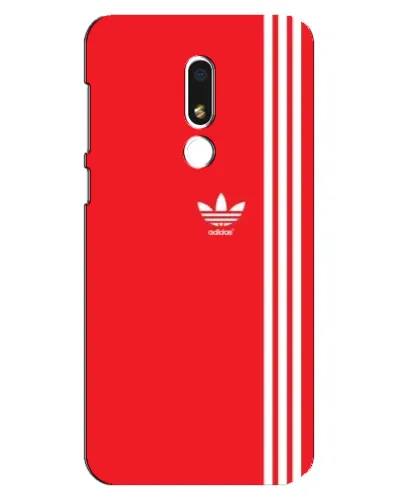 Чехол для Meizu M8 Lite с картинкой «Красный минимализм Adidas»