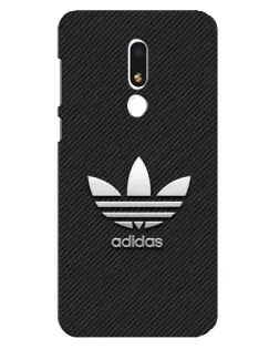 Чехол для Meizu M8 Lite с картинкой «Adidas Карбоновая текстура»