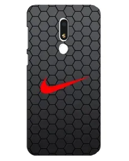 Чехол для Meizu M8 Lite с картинкой «Nike — карбоновая сетка»