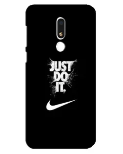 Чехол для Meizu M8 Lite с картинкой «Текстовый принт Nike»