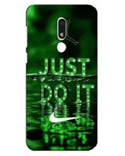 Чехол для Meizu M8 Lite с картинкой «Зеленый неоновый Nike»
