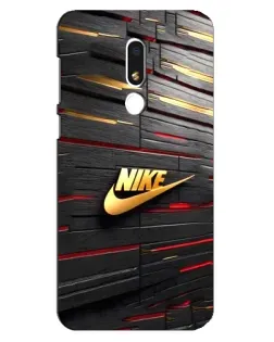 Чехол для Meizu M8 Lite с картинкой «Золотой Nike на металле»