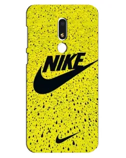 Чехол для Meizu M8 Lite с картинкой «Желтый текстурный Nike»
