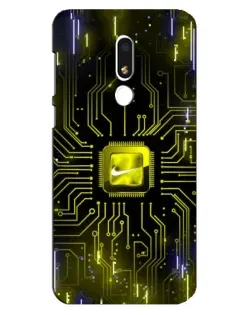 Чехол для Meizu M8 Lite с картинкой «Nike — золотая искра»