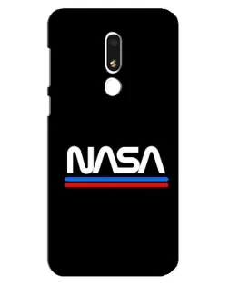 Чехол для Meizu M8 Lite с картинкой «NASA — классика Red Blue»