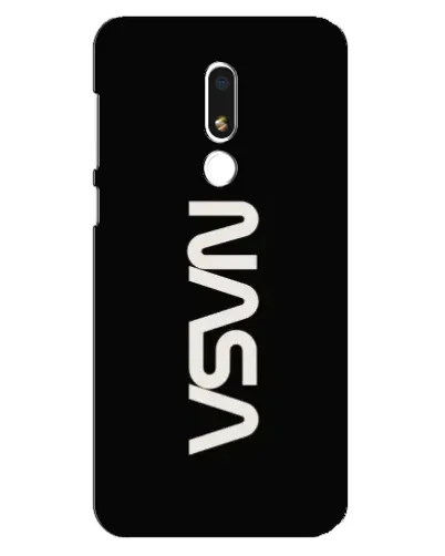 Чехол для Meizu M8 Lite с картинкой «NASA — вертикальный логотип»