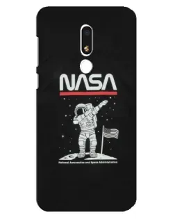 Чехол для Meizu M8 Lite с картинкой «NASA — шагаем по Луне»