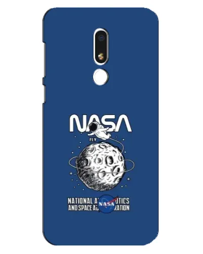 Чехол для Meizu M8 Lite с картинкой «NASA — лунная миссия»
