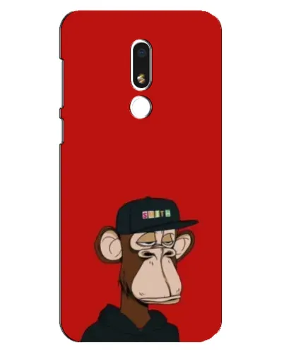 Чехол для Meizu M8 Lite с картинкой «Bored Ape — красный фон» Чехол для Meizu M8 Lite с картинкой «Bored Ape — красный фон»