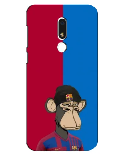Чехол для Meizu M8 Lite с картинкой «Bored Ape — фанат Барсы» Чехол для Meizu M8 Lite с картинкой «Bored Ape — фанат Барсы»
