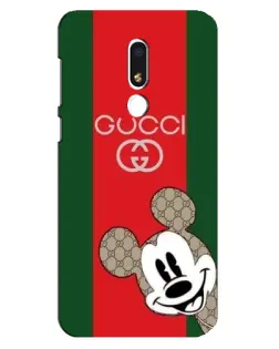 Чехол для Meizu M8 Lite с картинкой «Gucci — полосы и Микки»