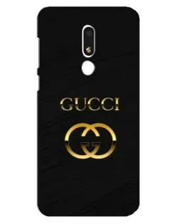 Чехол для Meizu M8 Lite с картинкой «Золотой логотип Gucci»