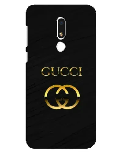 Чехол для Meizu M8 Lite с картинкой «Золотой логотип Gucci»