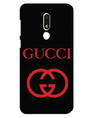 Чехол для Meizu M8 Lite с картинкой «Gucci — красный логотип»