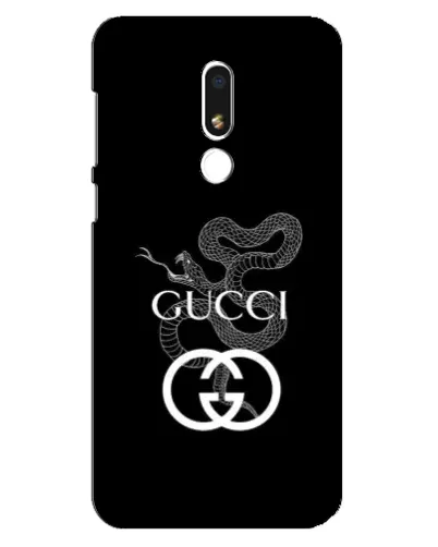 Чехол для Meizu M8 Lite с картинкой «Gucci — серебряная змея»