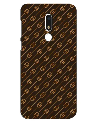 Чехол для Meizu M8 Lite с картинкой «Gucci — золотые диагонали»