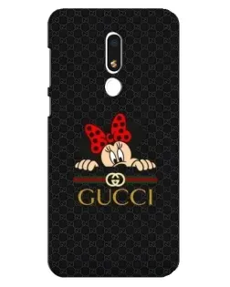 Чехол для Meizu M8 Lite с картинкой «Минни Маус Gucci — черный»