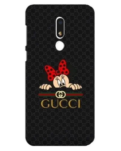 Чехол для Meizu M8 Lite с картинкой «Минни Маус Gucci — черный»