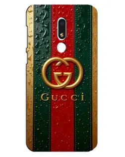 Чохол для Meizu M8 Lite з картинкою «Gucci — фірмова смуга та золото» Чохол для Meizu M8 Lite з картинкою «Gucci — фірмова смуга та золото»