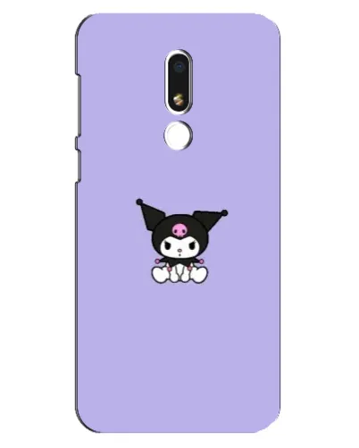 Чехол для Meizu M8 Lite с картинкой «Kuromi — фиолетовый минимализм»