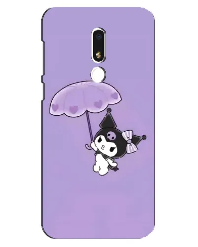 Чехол для Meizu M8 Lite с картинкой «Kuromi с зонтиком»
