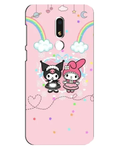 Чехол для Meizu M8 Lite с картинкой «My Melody и Kuromi»