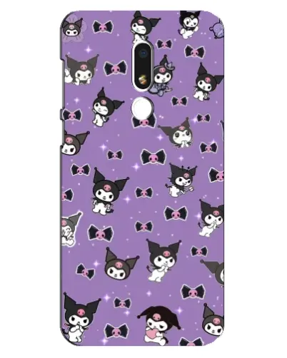 Чехол для Meizu M8 Lite с картинкой «Kuromi — паттерн»