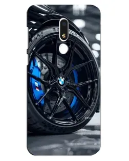 Чехол для Meizu M8 Lite с картинкой «Колесо BMW вблизи»