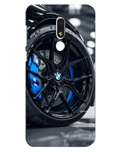 Чехол для Meizu M8 Lite с картинкой «Колесо BMW вблизи»