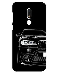 Чехол для Meizu M8 Lite с картинкой «Темный силуэт BMW»