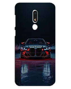 Чехол для Meizu M8 Lite с картинкой «BMW на мокрой дороге»
