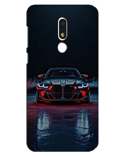 Чехол для Meizu M8 Lite с картинкой «BMW на мокрой дороге»