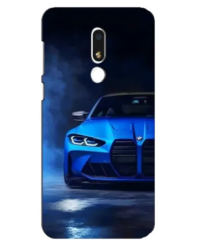 Чехол для Meizu M8 Lite с картинкой «Голубая BMW M4»