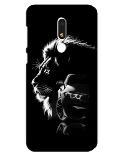 Чехол для Meizu M8 Lite с картинкой «BMW и лев»