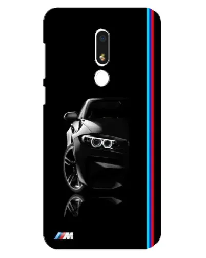 Чехол для Meizu M8 Lite с картинкой «Силуэт BMW в темноте»