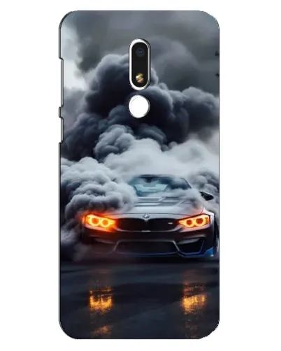 Чехол для Meizu M8 Lite с картинкой «BMW в дыму»