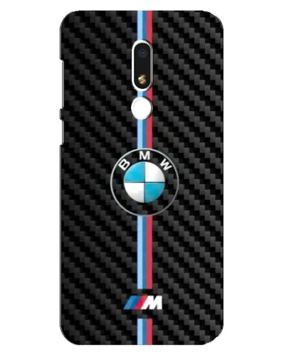 Чехол для Meizu M8 Lite с картинкой «Эмблема BMW и карбон»