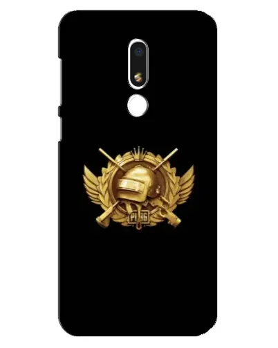 Чехол для Meizu M8 Lite с картинкой «PUBG — оранжевый градиент»