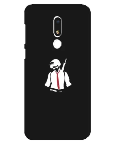 Чехол для Meizu M8 Lite с картинкой «PUBG — силуэт воина»