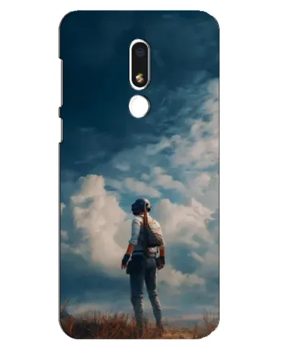 Чехол для Meizu M8 Lite с картинкой «Герой PUBG на скале»