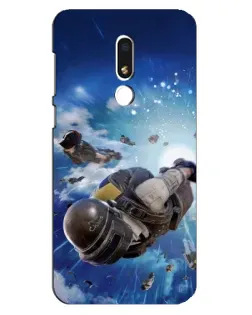 Чехол для Meizu M8 Lite с картинкой «Десант PUBG — прыжок»