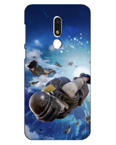 Чехол для Meizu M8 Lite с картинкой «Десант PUBG — прыжок»