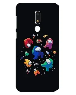 Чехол для Meizu M8 Lite с картинкой «Among Us космос»
